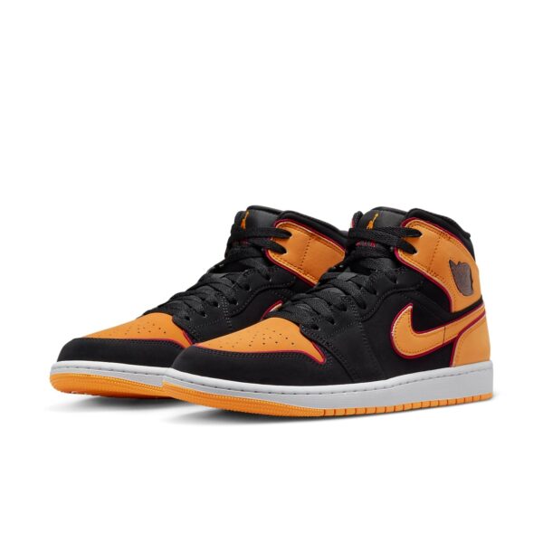 Jordan 1 Mid Fat Tongue Black Orange FJ4923-008 - Arviolet photo 3