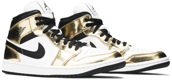 Jordan 1 Mid Metallic Gold Black White DC1419-700 - Arviolet photo 5