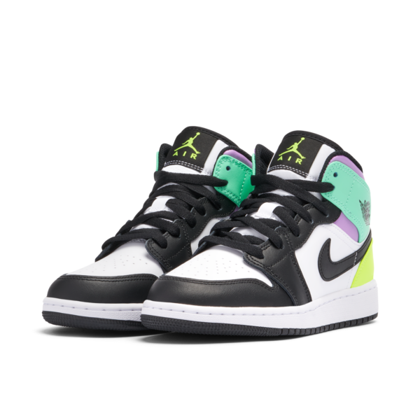 Jordan 1 Mid Pastel Black Toe (GS) 554725-175 - Arviolet photo 4