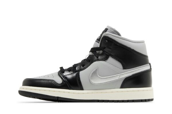 Jordan 1 Mid SE Black Metallic Silver (Women's) FB9892-002 - Arviolet photo 3