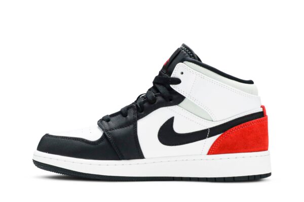 Jordan 1 Mid SE White Black Red Spruce (GS) BQ6931-100 - Arviolet photo 3