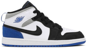 Jordan 1 Mid SE White Black Royal (PS) BQ6932-102 - Arviolet photo 1