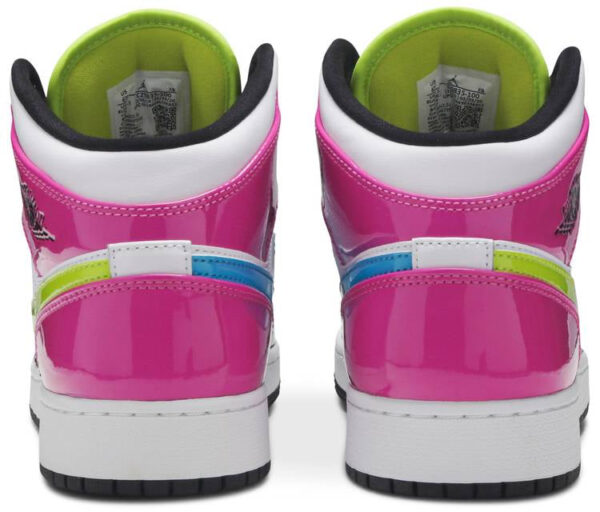 Jordan 1 Mid White Black Cyber Pink (GS) CZ9835-100 - Arviolet photo 4