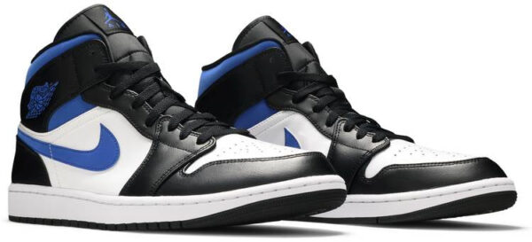 Jordan 1 Mid White Black Racer Blue 554724-140 - Arviolet photo 3