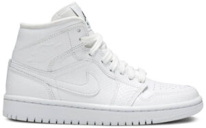 Jordan 1 Mid White Snakeskin (Women's) BQ6472-110 - Arviolet photo 1
