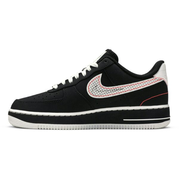 Nike Air Force 1 Low Schematic Black White Bright Crimson CU6646-001 - Arviolet photo 3