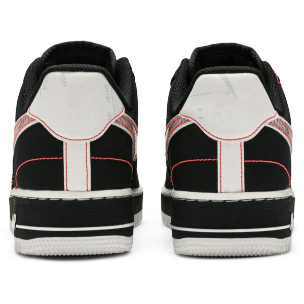 Nike Air Force 1 Low Schematic Black White Bright Crimson CU6646-001 - Arviolet photo 6