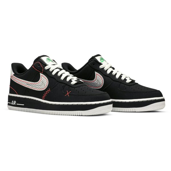 Nike Air Force 1 Low Schematic Black White Bright Crimson CU6646-001 - Arviolet photo 8