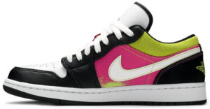 Jordan 1 Low Black Active Fuchsia Cyber CW5564-001 - Arviolet photo 2