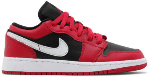 Jordan 1 Low Black Very Berry (GS) 553560-061 - Arviolet photo 1