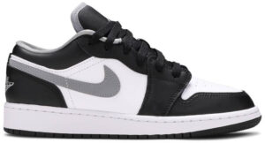 Jordan 1 Low Black White Grey (GS) 553560-040 - Arviolet photo 1