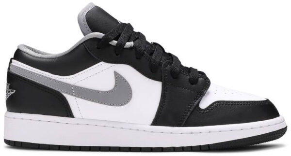 Jordan 1 Low Black White Grey (GS) 553560-040 - Arviolet photo 1