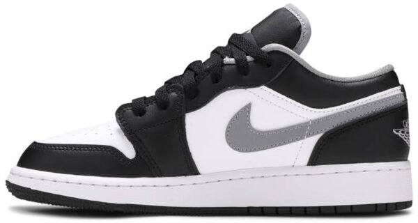 Jordan 1 Low Black White Grey (GS) 553560-040 - Arviolet photo 2