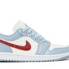 Jordan 1 Low Blue Whisper Dune Red (Women's) DC0774-164 - Arviolet photo 1
