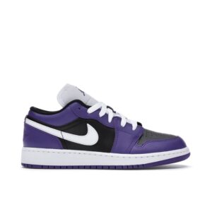 Jordan 1 Low Court Purple Black (GS) 553560-501 - Arviolet photo 1