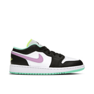 Jordan 1 Low Green Glow Violet Shock (GS) 553560-151 - Arviolet photo 1