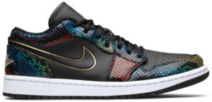 Jordan 1 Low Multicolor Snakeskin (2020) (Women's) CW5580-001 - Arviolet photo 1