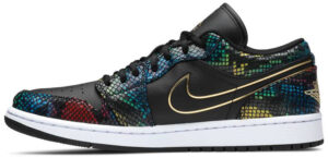 Jordan 1 Low Multicolor Snakeskin (2020) (Women's) CW5580-001 - Arviolet photo 2