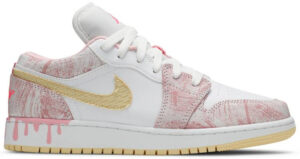 Jordan 1 Low Paint Drip (GS) CW7104-601 - Arviolet photo 1