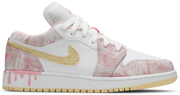 Jordan 1 Low Paint Drip (GS) CW7104-601 - Arviolet photo 1