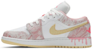 Jordan 1 Low Paint Drip (GS) CW7104-601 - Arviolet photo 2