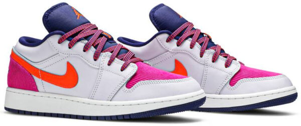 Jordan 1 Low Pink Corduroy (GS) 554723-502 - Arviolet photo 3