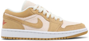 Jordan 1 Low SE Twine Orange Quartz Corduroy (Women's) DH7820-700 - Arviolet photo 1