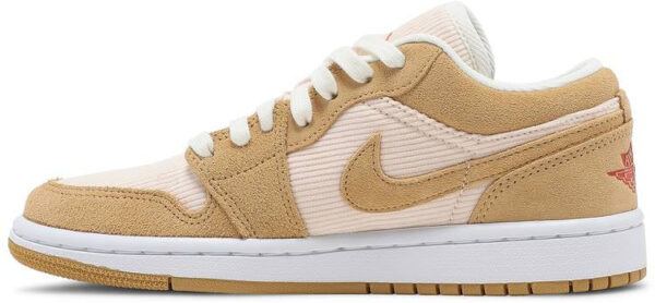 Jordan 1 Low SE Twine Orange Quartz Corduroy (Women's) DH7820-700 - Arviolet photo 2