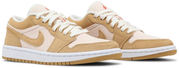 Jordan 1 Low SE Twine Orange Quartz Corduroy (Women's) DH7820-700 - Arviolet photo 3