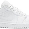 Jordan 1 Low Triple White Tumbled Leather 553558-130 - Arviolet photo 1
