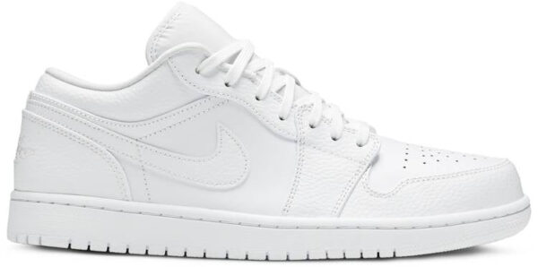 Jordan 1 Low Triple White Tumbled Leather 553558-130 - Arviolet photo 1