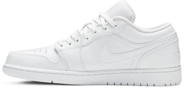 Jordan 1 Low Triple White Tumbled Leather 553558-130 - Arviolet photo 2