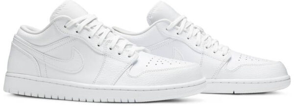Jordan 1 Low Triple White Tumbled Leather 553558-130 - Arviolet photo 3