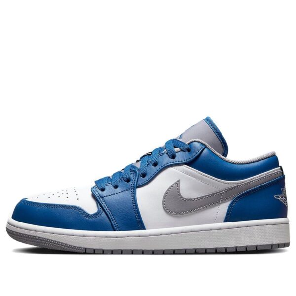Jordan 1 Low True Blue 553558-412 - Arviolet photo 1