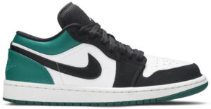 Jordan 1 Low White Black Mystic Green 553558-113 - Arviolet photo 1