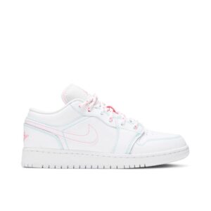Jordan 1 Low White Green Pink (GS) 554723-101 - Arviolet photo 1