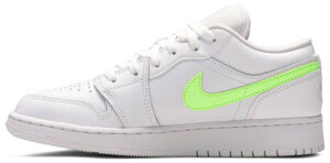 Jordan 1 Low White Neon (GS) CW7035-100 - Arviolet photo 2
