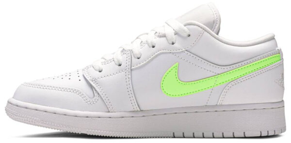 Jordan 1 Low White Neon (GS) CW7035-100 - Arviolet photo 2
