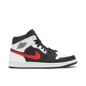 Jordan 1 Mid Black Chile Red White 554724-075 - Arviolet photo 1