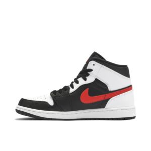 Jordan 1 Mid Black Chile Red White 554724-075 - Arviolet photo 2
