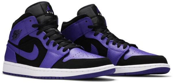 Jordan 1 Mid Black Dark Concord 554724-051 - Arviolet photo 3