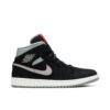 Jordan 1 Mid Black Particle Grey Gym Red 554724-060 - Arviolet photo 1