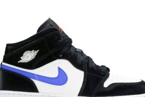 Jordan 1 Mid Black Racer Blue White (GS) 554725-084 - Arviolet photo 2