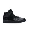 Jordan 1 Mid Deep Black Nubuck Swoosh (GS) 554725-090 - Arviolet photo 1