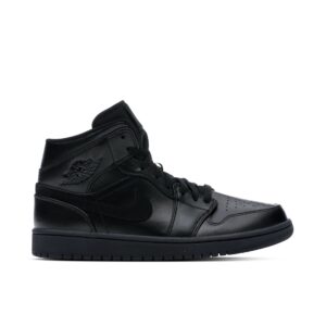 Jordan 1 Mid Deep Black Nubuck Swoosh (GS) 554725-090 - Arviolet photo 1