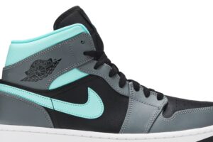 Jordan 1 Mid Grey Aqua 554724-063 - Arviolet photo 2