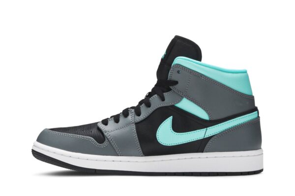 Jordan 1 Mid Grey Aqua 554724-063 - Arviolet photo 3