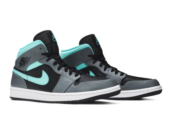 Jordan 1 Mid Grey Aqua 554724-063 - Arviolet photo 8