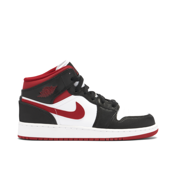 Jordan 1 Mid Gym Red Black White (GS) DJ4695-122 - Arviolet photo 1