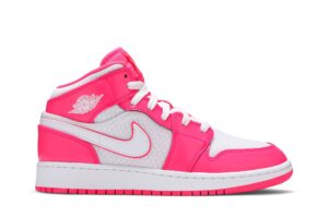 Jordan 1 Mid Hyper Pink White (GS) 555112-611 - Arviolet photo 1